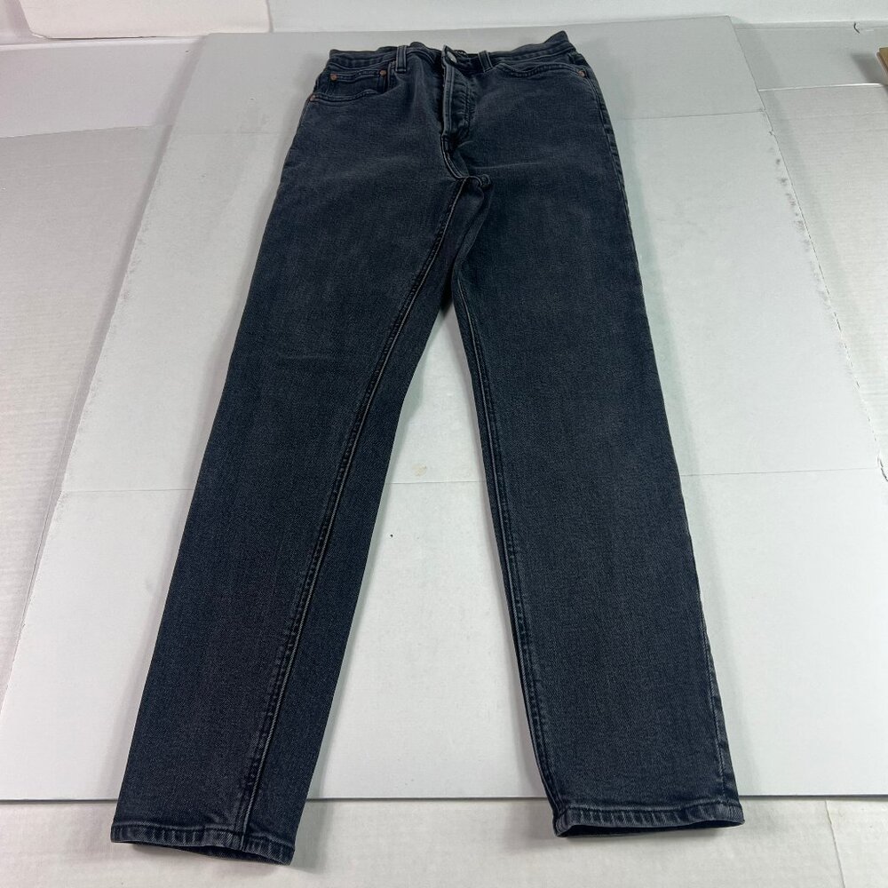 Denim Forum Jeans Women's 25x27* Yoko High Rise Slim Black Faded Denim Tag 27